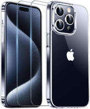 Temdan Designed for iPhone 15 Pro Case Clear,[10FT Military Grade Drop Protection][Anti-Yellowing][Anti-Scratch] Slim Fit Yet Protective Shockproof Bumper Phone Case 6.1 inch 2023-Clear