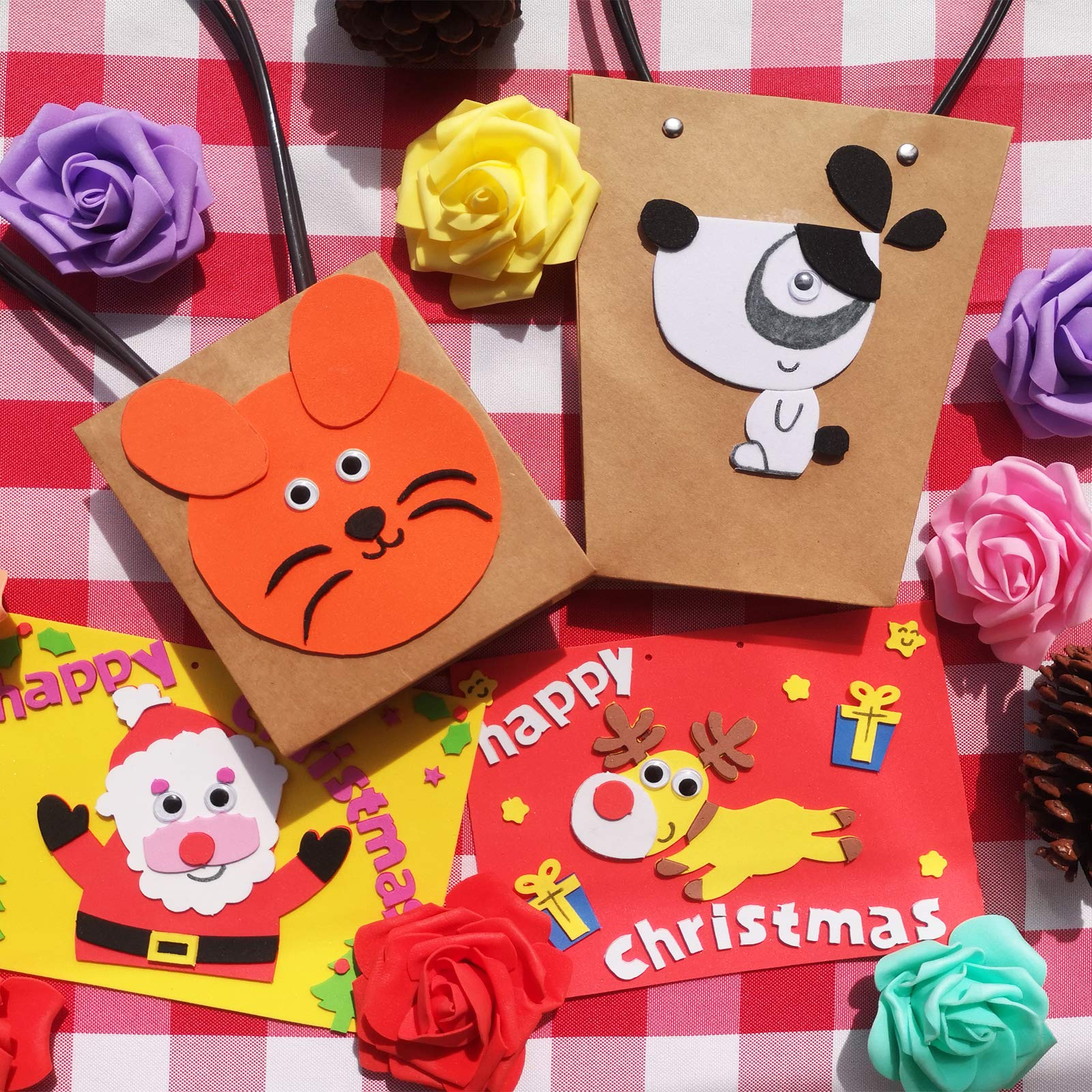 104 Pack Foam Sheets Craft 5.5x8.5 inch Eva Color Foam Paper Set for Crafts Project Preschoolers Classroom Scrapbooking DIY Handcraft by MEARCOOH