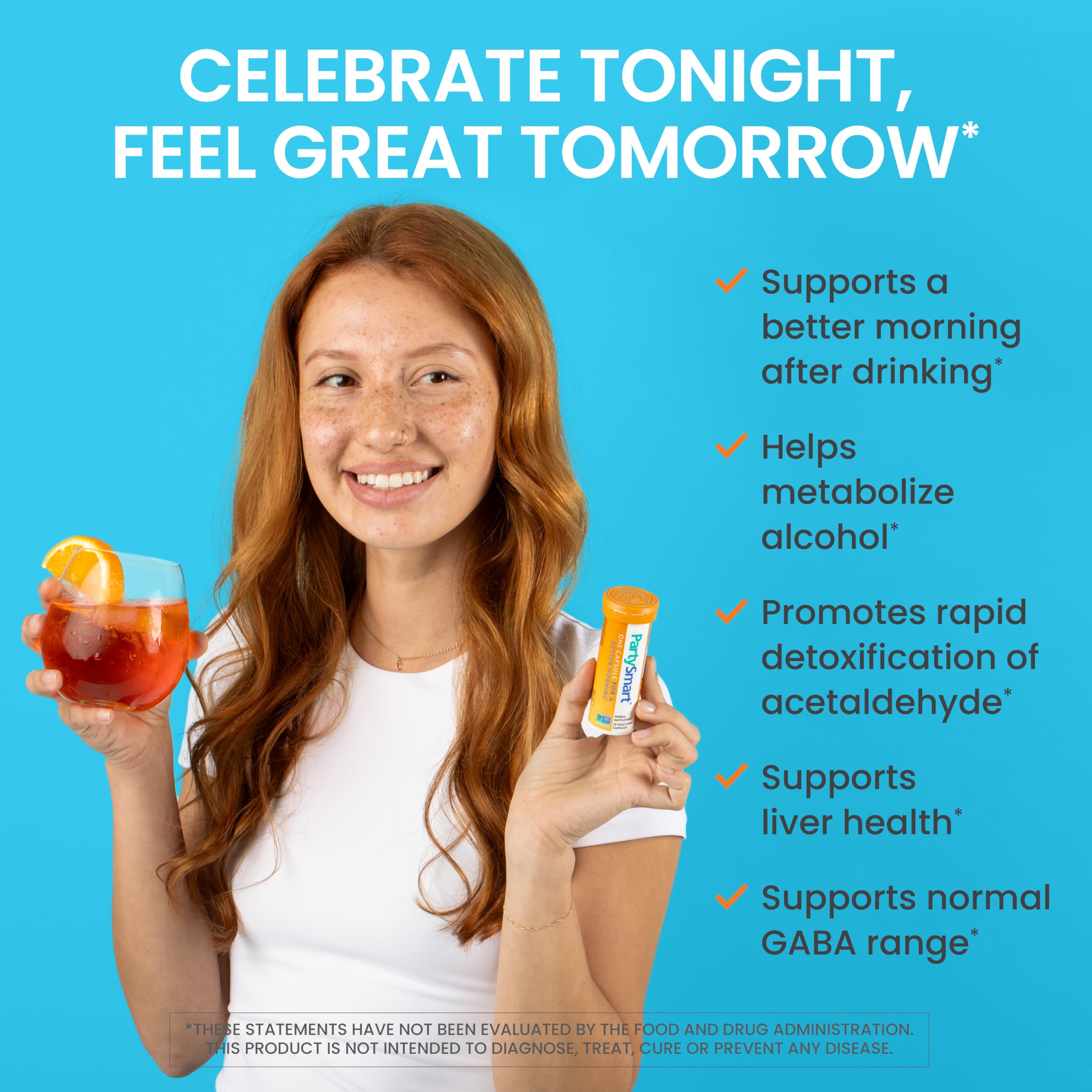 Himalaya PartySmart, 12 Capsule Tube - Alcohol Breakdown Liver Support for a Better Morning After Drinking - Plant Based, Vegan, Non-GMO, Gluten Free, Clinically Studied