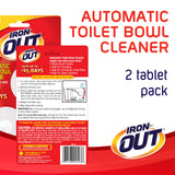 Iron OUT Automatic Toilet Bowl Cleaner, Helps Remove and Prevent Rust Stains in Toilet Bowls and Tanks, 2 Tablets