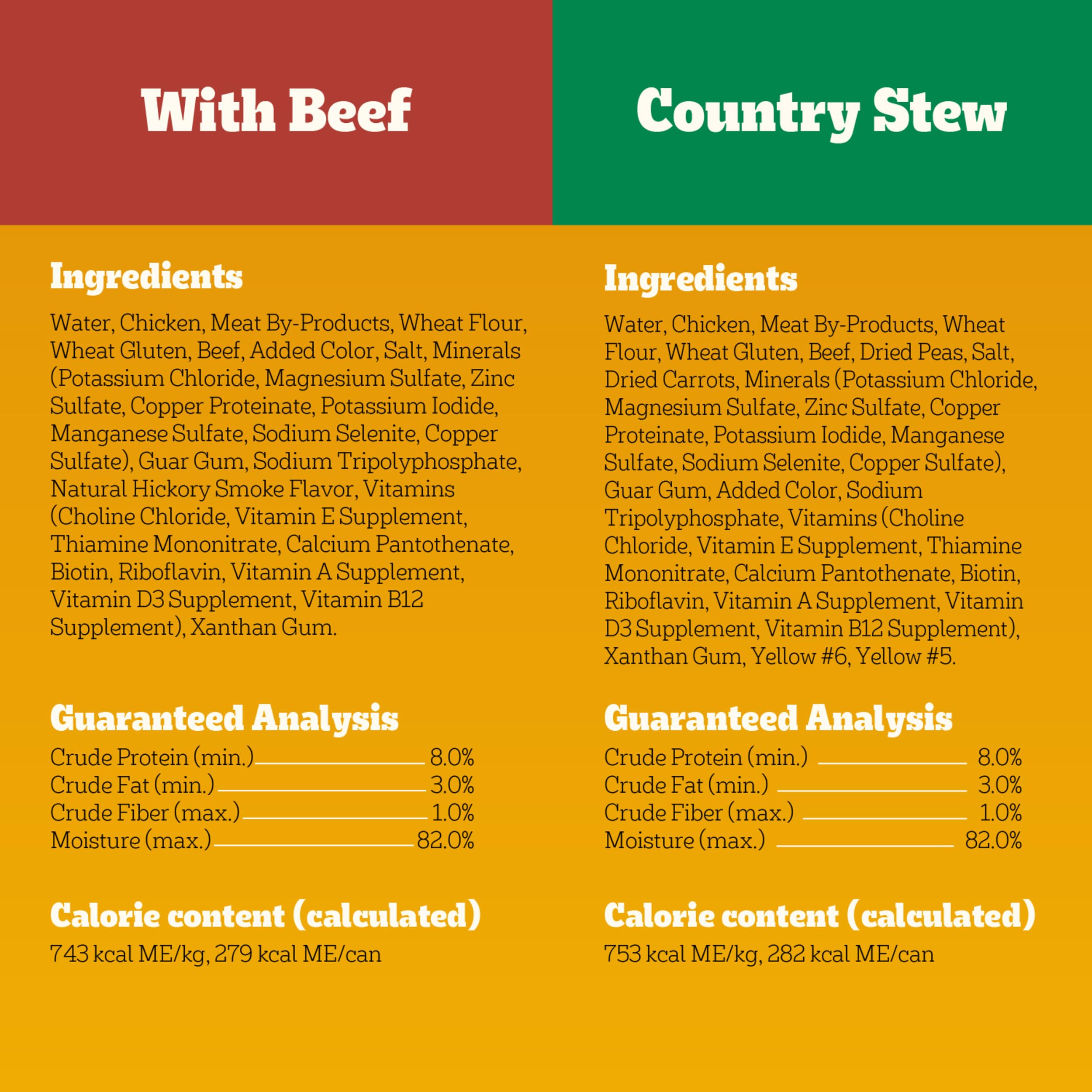 Pedigree Choice Cuts in Gravy Adult Canned Soft Wet Dog Food, Beef & Country Stew, 13.2 oz. Cans (12 Count, Pack of 1)