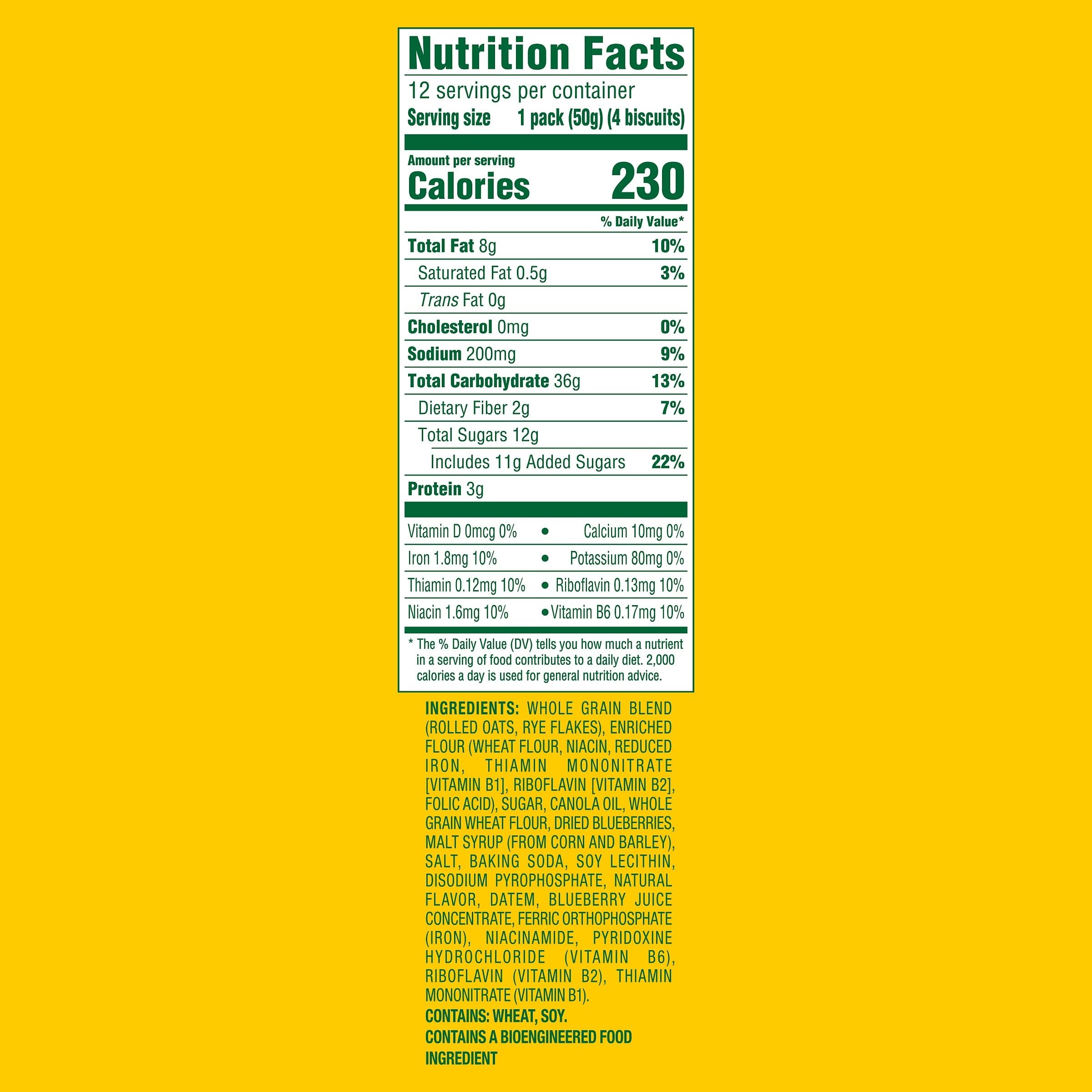 belVita Blueberry Breakfast Biscuits, Value Pack, School Snacks, 12 Packs (4 Biscuits Per Pack)