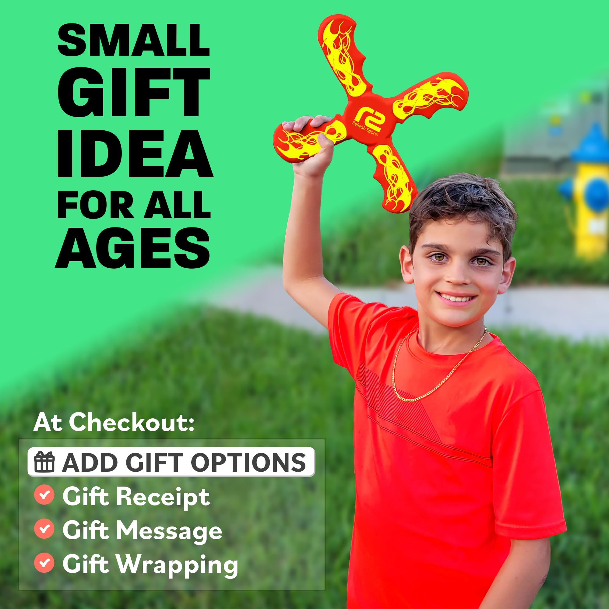 Boomerang for Kids - It Really Does Fly Back - Fun & Easy to Use Gifts for Boys & Girls - Best Toys for Ages 8-13 Gift Idea - Soft Foam Design Stocking Stuffers for Kids 6 7 8 9 10 Year Old Boy Gifts