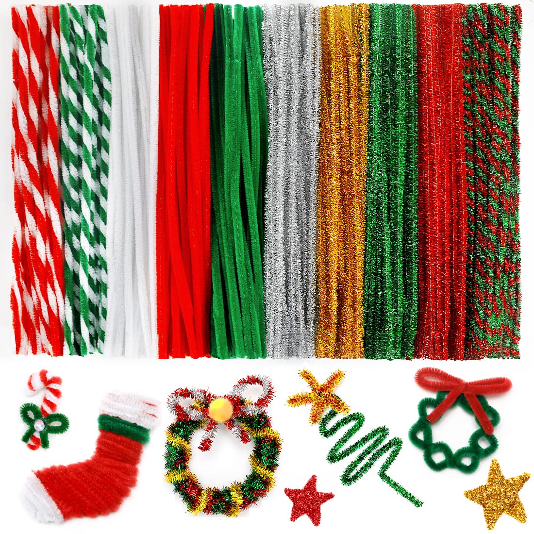 200pcs 20colors, Pipe Cleaners, Chenille Stems, Pipe Cleaners for Crafts, Pipe Cleaner Crafts, Art and Craft Supplies