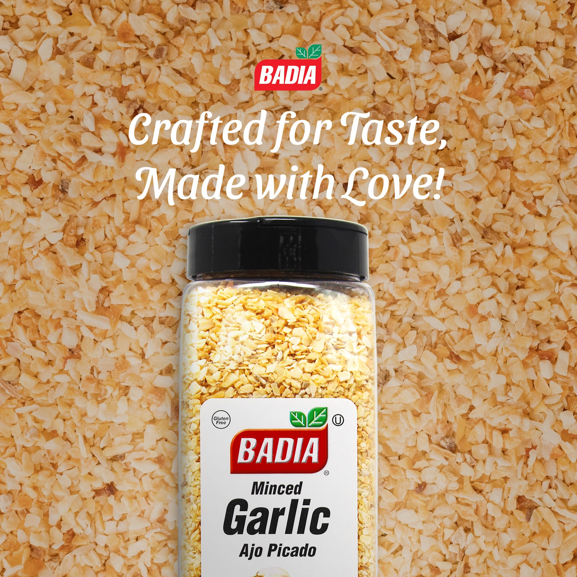 Badia Garlic Minced, 1.5 Pound - All-Natural, Non-GMO, Dehydrated Garlic Seasoning