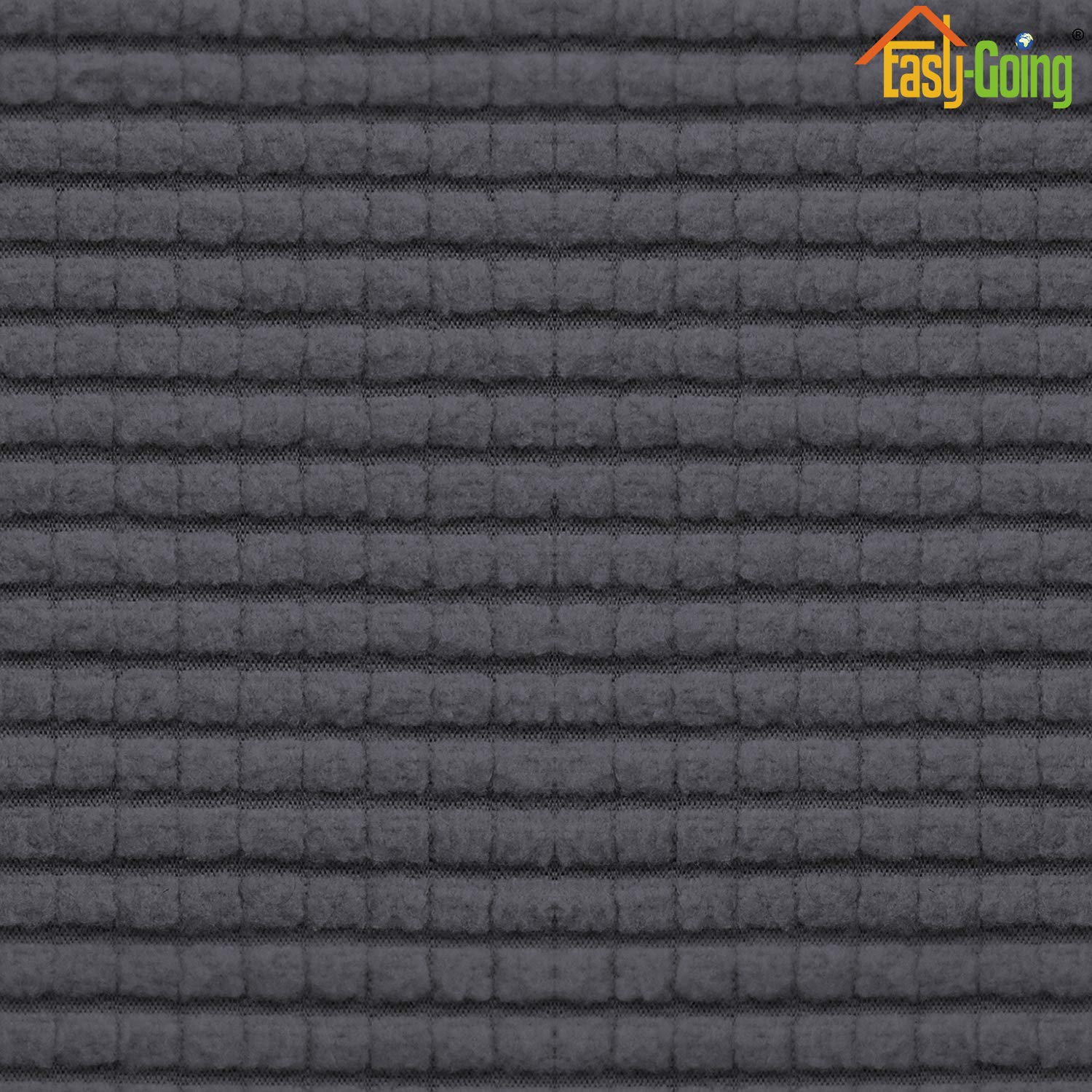 Easy-Going Stretch Futon Slipcover Armless Futon Bed Cover Furniture Protector Without Armrests with Elastic Bottom for Kids, Soft Jacquard Fabric Small Checks (Large, Dark Gray)