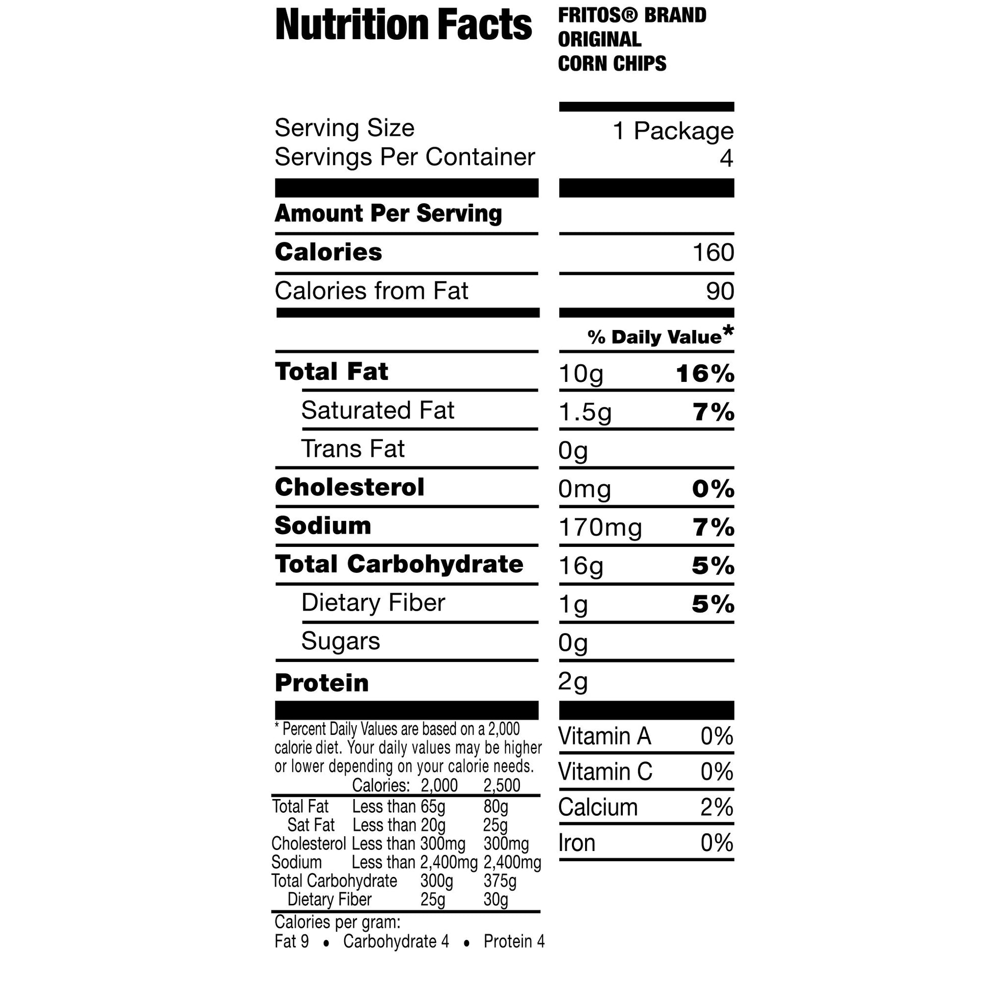 Fritos Corn Chips, Original, 1 Ounce (Pack of 40)