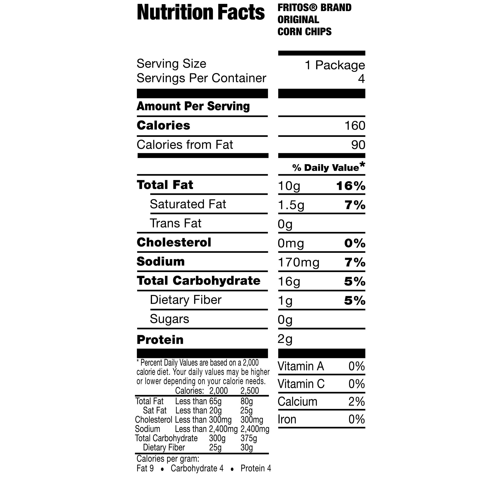 Fritos Corn Chips, Original, 1 Ounce (Pack of 40)