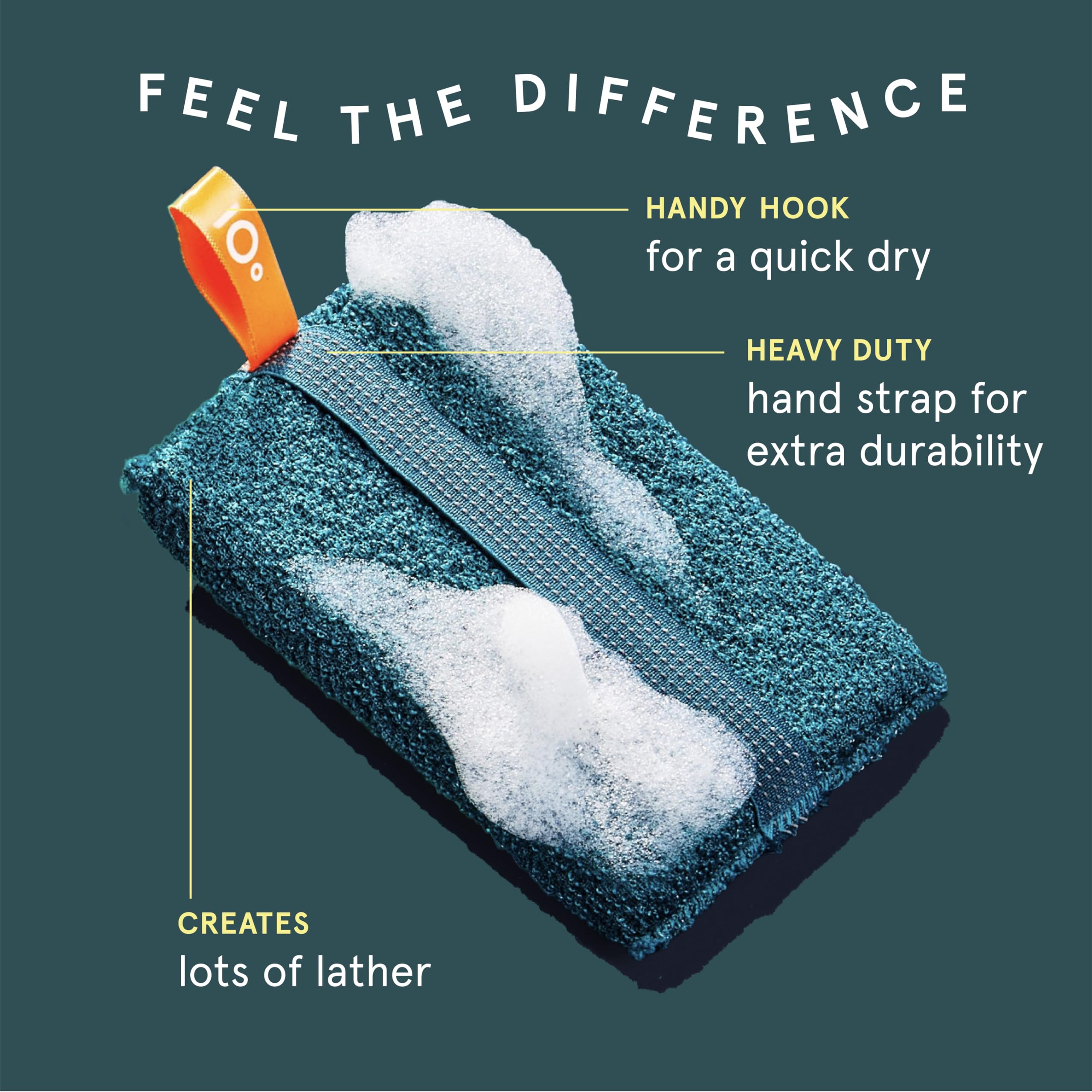 Cleanlogic Sport Exfoliating Body Scrubber, Large Exfoliator Tool for Athletes, Daily Skincare Routine for Smooth Clean Skin, Assorted Colors, 3 Count Value Pack