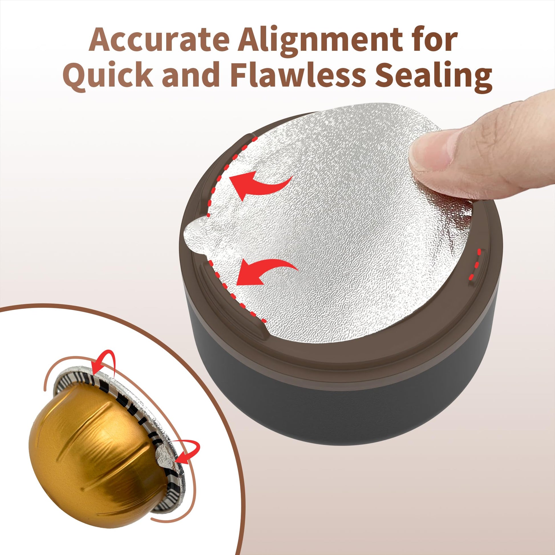 Reusable Vertuo Pods Kit for Nespresso, Reusable Vertuo Capsule for Nespresso with 100PC AL Foil Seals Lids, Refillable Coffee Pods for VertuoLine Compatible with Nespresso VertuoPlus Espresso Machine