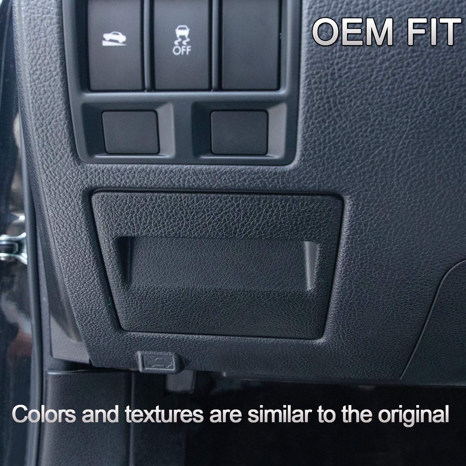 JKCOVER Interior Inner ABS Black Fuse Box Coin Container Storage Dash Tray Compatible with Subaru XV Crosstrek Forester Outback Legacy Impreza WRX STI Ascent (Black)