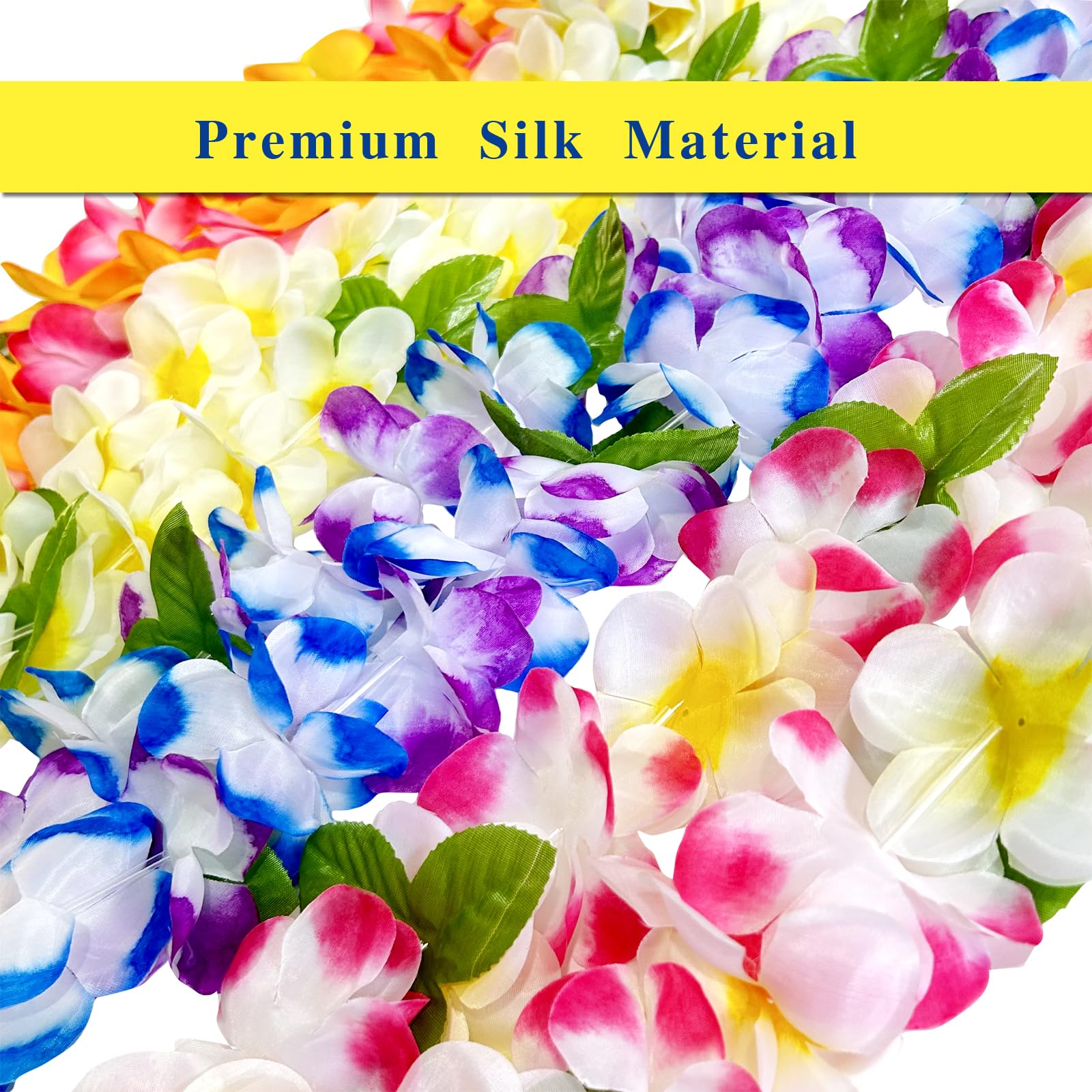 FreshDear 6 Counts Hawaiian Leis Bulk,leis for luau party,hawaiian leis for adults,beach party favors for adults,Summer Beach Vacation,Theme Party Decorations
