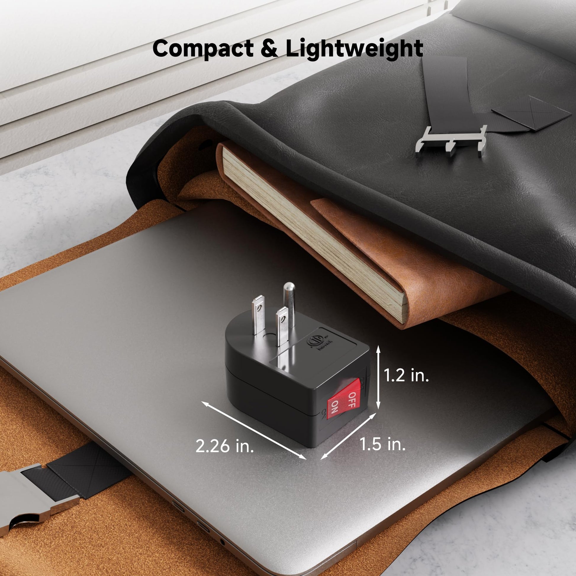 [ETL Listed] Cable Matters 3-Pack Grounded Outlet Switch with ON Off, Plug Switch ON Off, Single Outlet Adapter ON/Off, Black