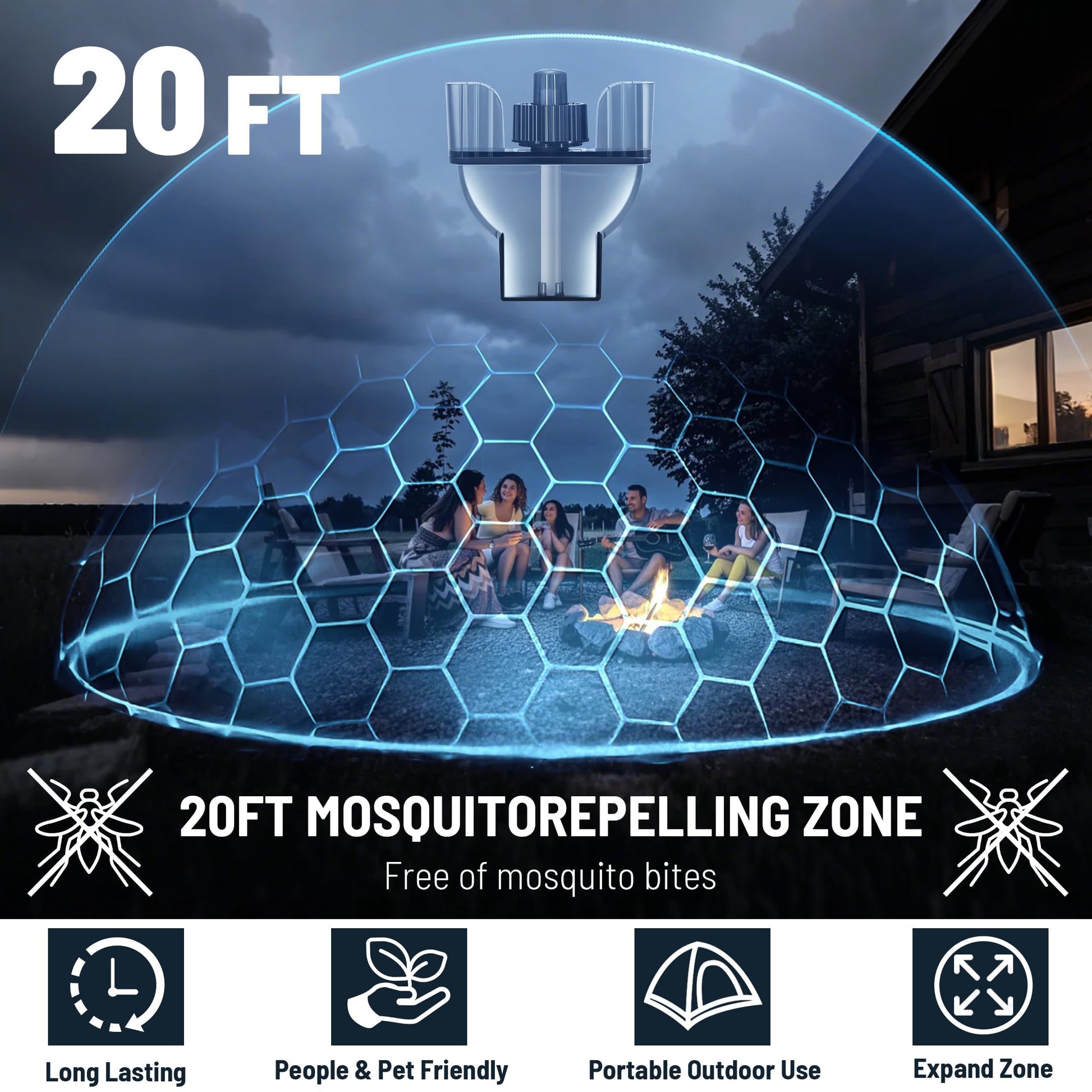 Mosquito Repellent for Home, 4 Pack Ideal for Bedroom Kitchen and Garden Use, Efficient Cartridges Compatible with E-Series Refills