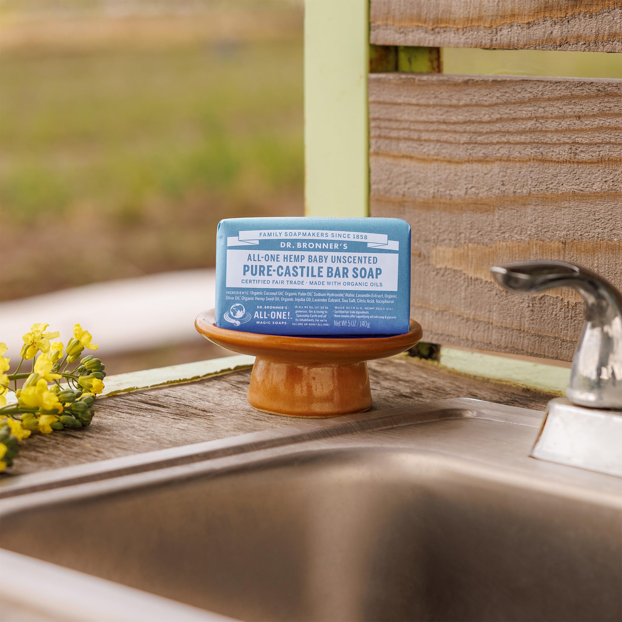 Dr. Bronner's Pure-Castile Baby Unscented Magic Bar Soaps - Made with Regenerative Organic Certified Oils - For Face, Hand, Hair Gentle on Sensitive Skin - Soap Bars for Men & Women -2 Pack, 10 oz