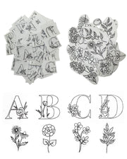 102pcs Water Soluble Hand Sewing StabilizersÃ¯Â¼ÂEmbroidery Stick and Stitch Embroidery Paper Wash Away StabilizersÃ¯Â¼Âfor Embroidery Stabilizers Flower PatternsÃ¯Â¼Âfor Hand Sewing Lover Beginners.letter&Flower