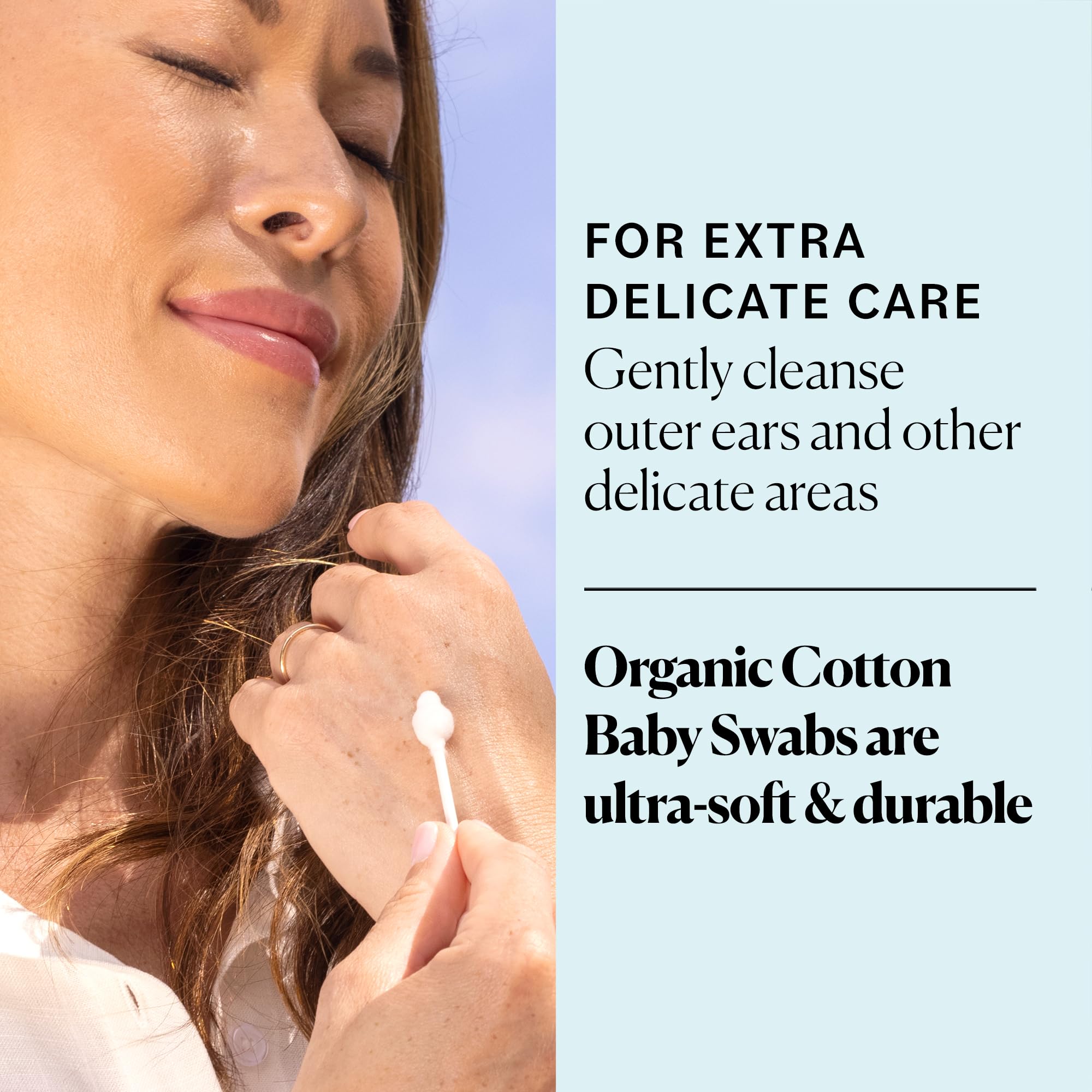 Sky Organics - Organic Cotton Swabs, 500 ct. - Ultra Soft Tips - Strong & Durable - Hypoallergenic - Chlorine Free - Sustainable - with Ebook - Natural, Vegan & Cruelty Free - Skin Care & Self Care