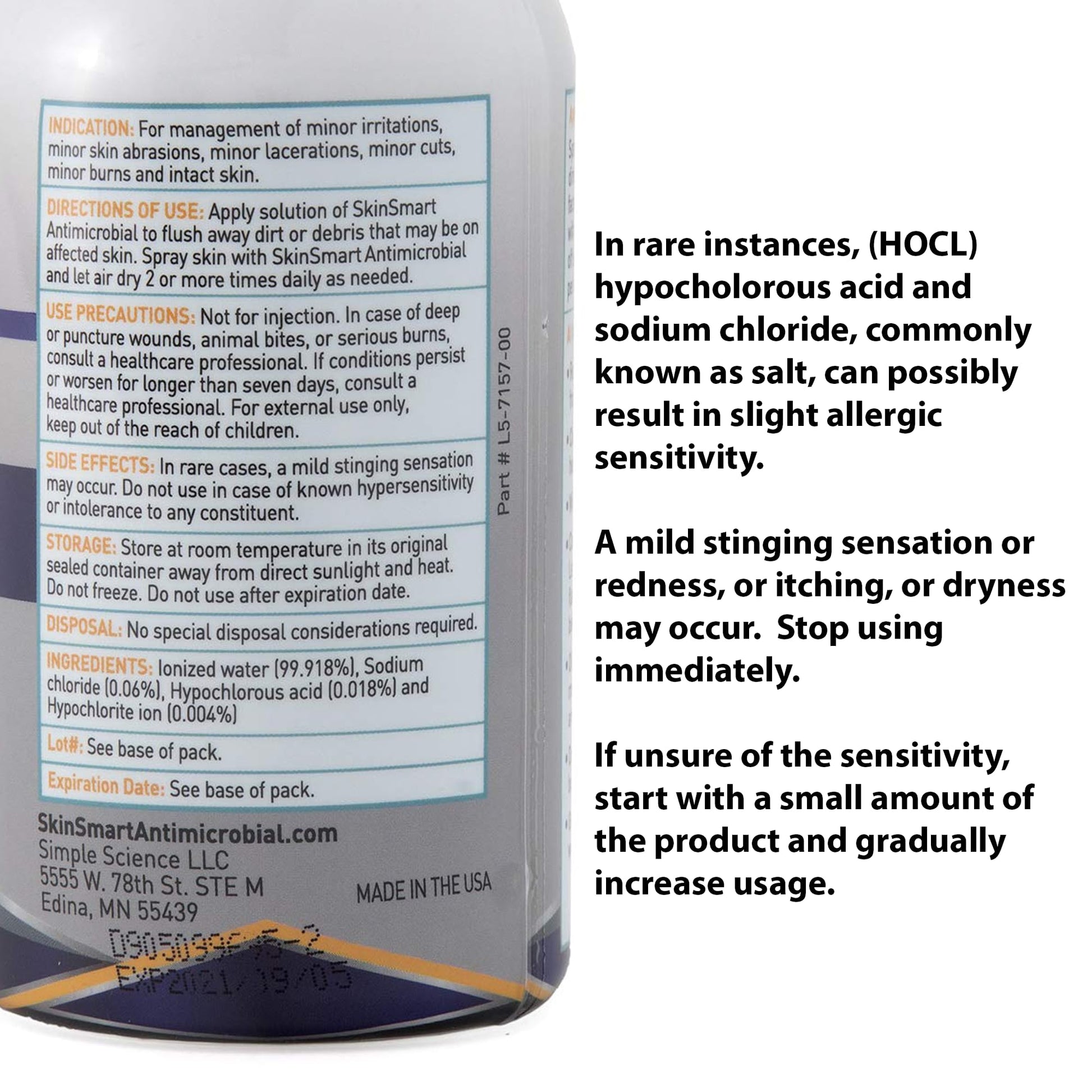 SkinSmart Facial Cleanser for Acne, Targets Bacteria for Active Teenage Athletes Post Workout and Adult Acne, 8 oz Spray Bottle, Safe for Multiple Daily Uses