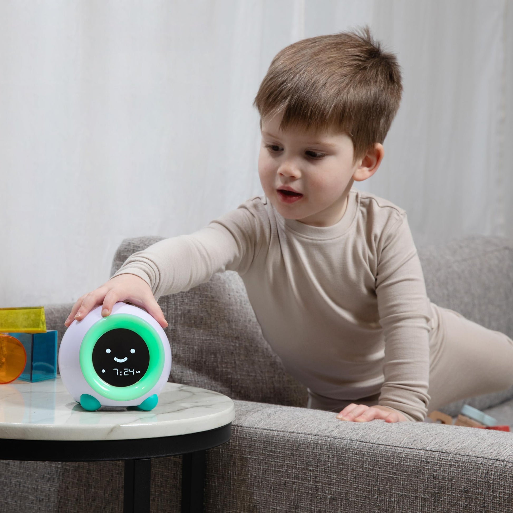 LittleHippo Mella: Kids Alarm Clock, Ready to Rise Children's Sleep Trainer, Night Light, Sound Machine and OK to Wake for Toddlers and Kids - Arctic Blue (Updated 2025)