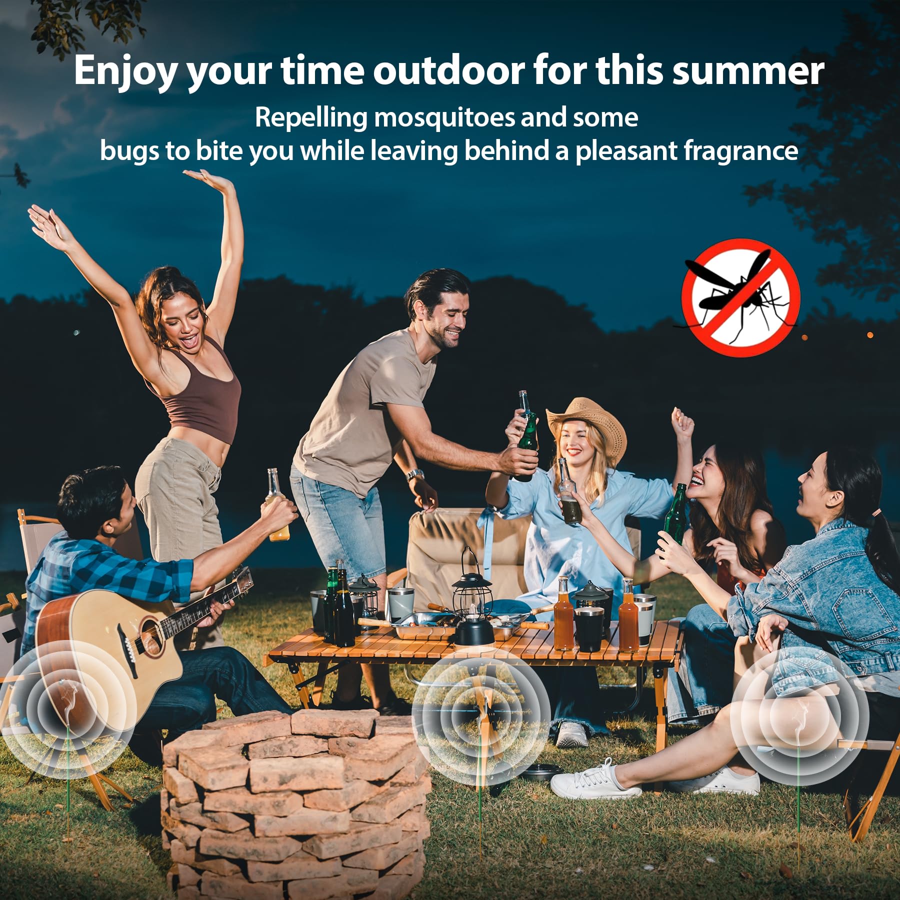 KICKOUTOR® Mosquito Repellent Outdoor Patio 120 PCS Citronella Oil Mosquito Incense Sticks Natural Organic Mosquito Barrier Mosquito Repeller for Backyard Travel Camping Indoors Gnat Mosquito Control