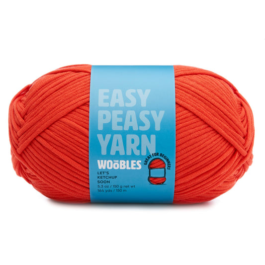 The Woobles Easy Peasy Yarn, Crochet & Knitting Yarn for Beginners with Easy-to-See Stitches - Yarn for Crocheting - Worsted Medium #4 Yarn - Cotton-Nylon Blend