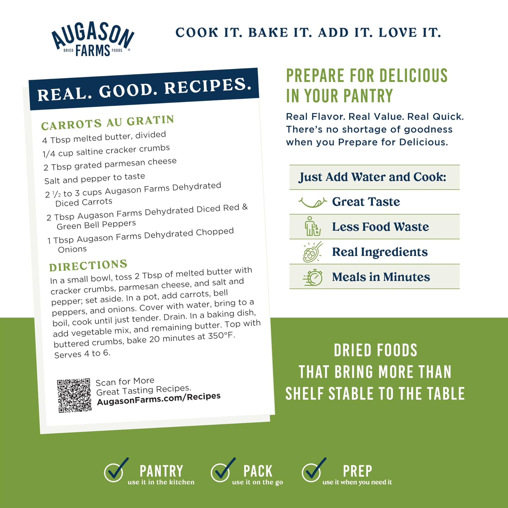 Augason Farms Dehydrated Diced Carrots Can, Emergency Food Supply, Everyday Meals, 216 Servings