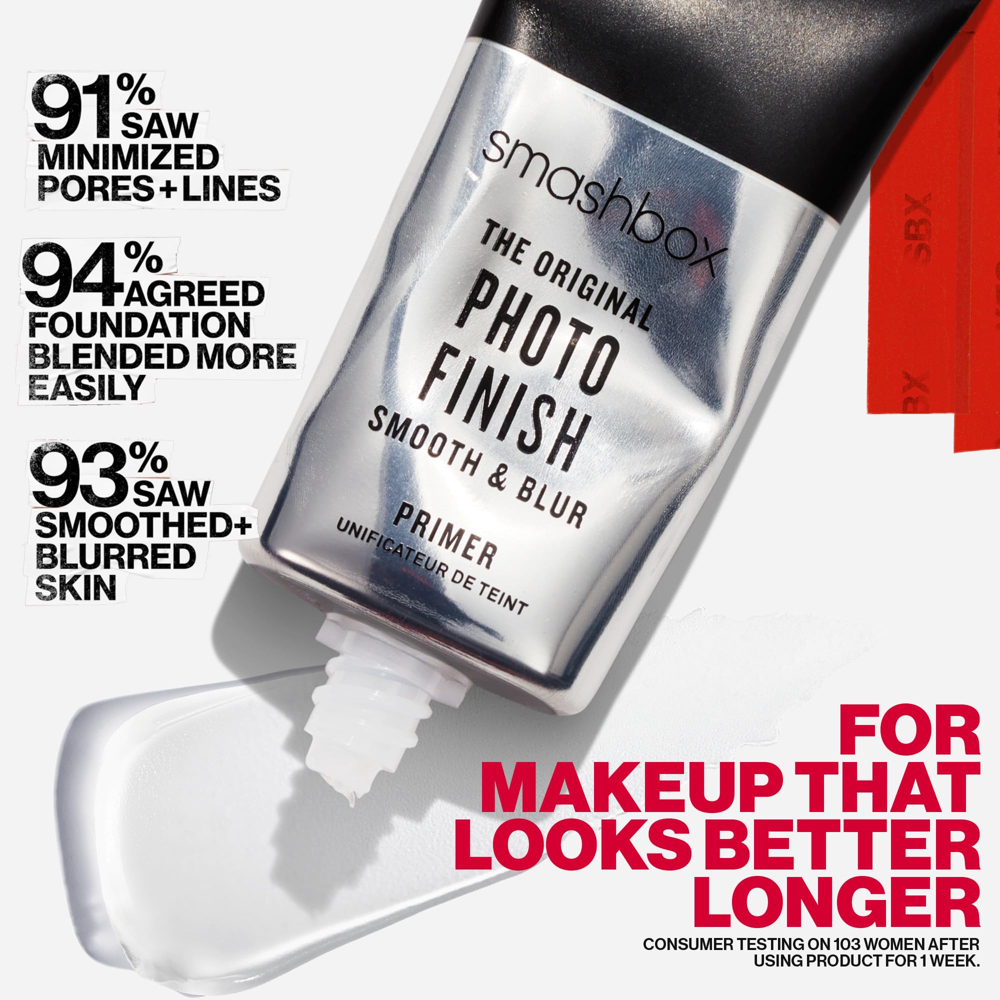 Smashbox The Original Photo Finish Smooth & Blur Makeup Primer |Vitamin E + Oil Free, 1 fl. oz.