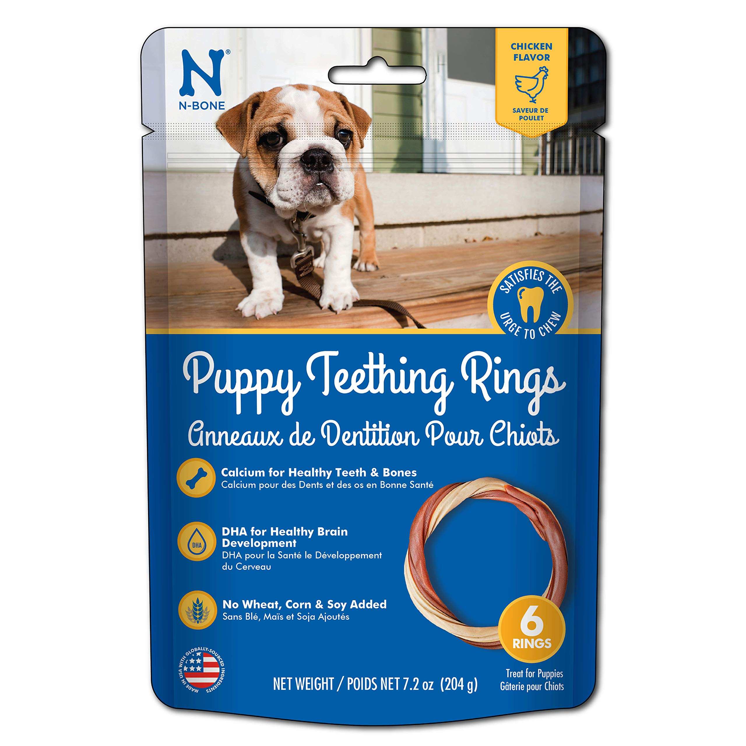 N-Bone 3-Rings Puppy Teething Ring, Chicken Flavor