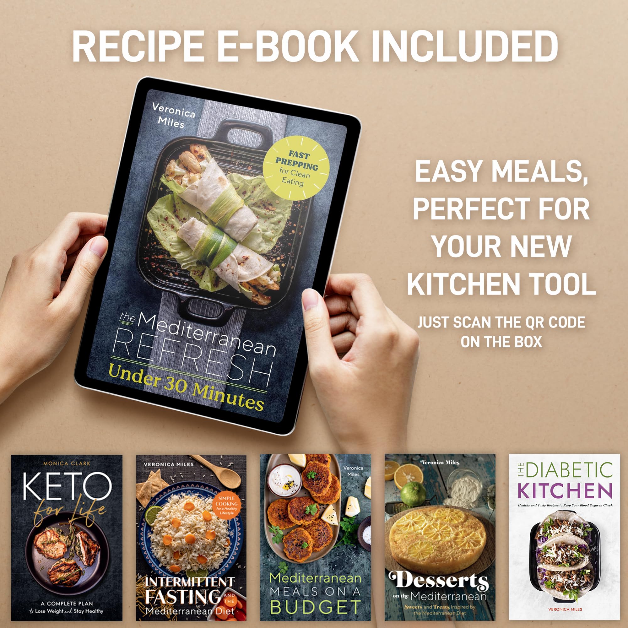 Zulay Kitchen Premium Garlic Press Set - Rust Proof & Dishwasher Safe Professional Garlic Mincer Tool - Easy-Squeeze, Easy-Clean with Soft, Ergonomic Handle - Silicone Garlic Peeler & Brush (Silver)