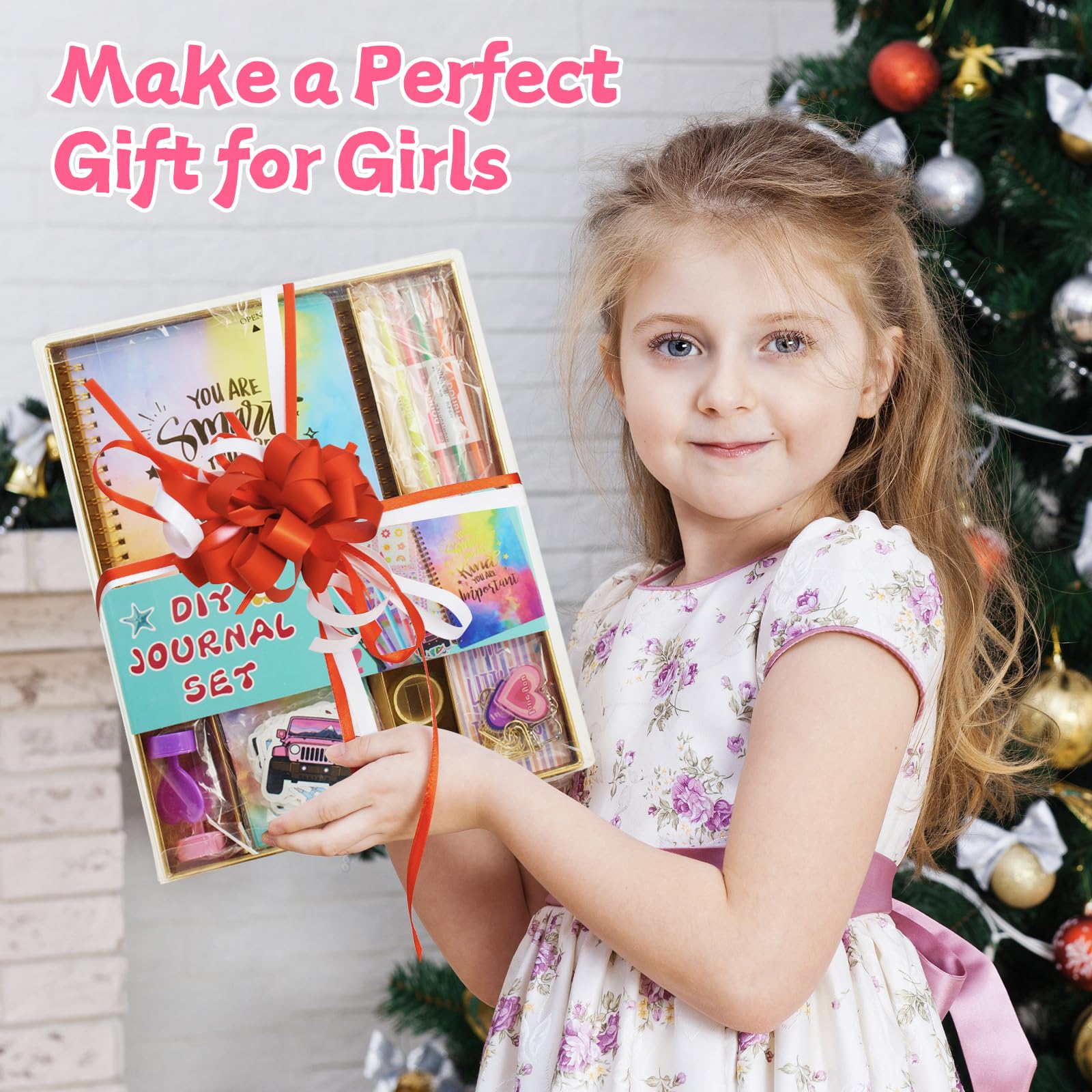 OIHEW 2 PC DIY Journal Kit for Girls Age 8-14, DIY Journal Set for Teen Girl,Christmas|Birthday Gift for 8 9 10 11 12 13 14 Year Old Girl Ideas, Stationery|Scrapbook|Diary Art Crafts Supplies Toy Set