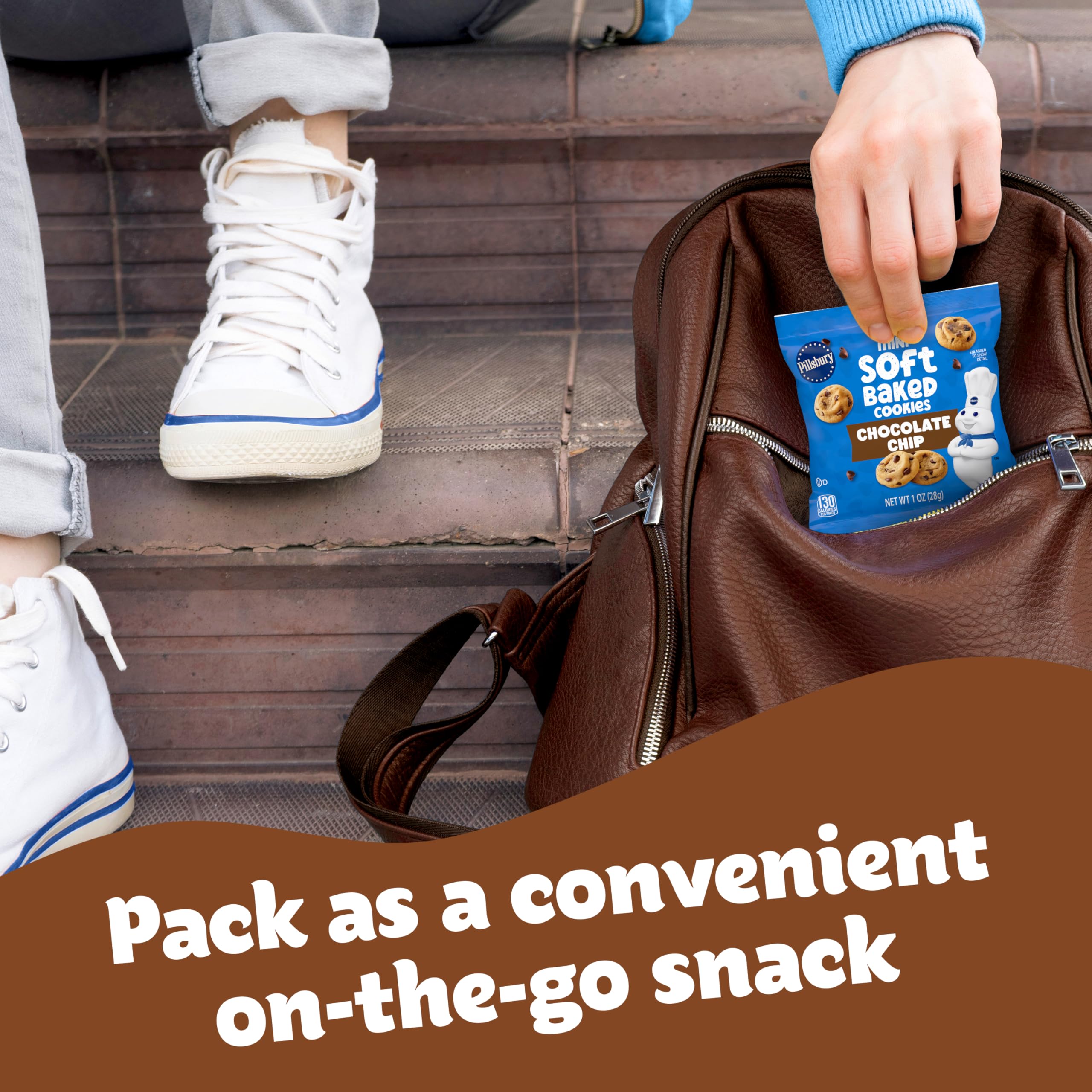 Pillsbury Mini Soft Baked Cookies, Chocolate Chip, Snack Bags, 10 Ct, 10 oz