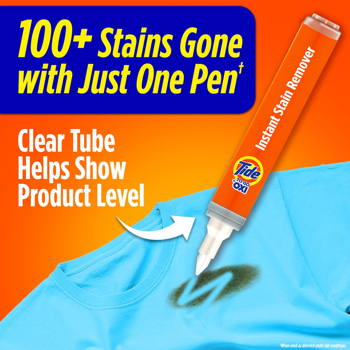 Tide Fleckenentferner für Kleidung, Tide To Go Pen, Sofortiger Fleckenentferner für Kleidung, Reise- & Taschenformat, 5 Stück (1er Pack) (Verpackung kann variieren)