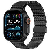 Milanese Mesh Loop Compatible for Apple Watch Band 49mm 46mm 45mm 44mm Men Women, Breathable Replacement Band with Adjustable Parachute-style Buckle for iWatch Ultra 2/Ultra/SE/Series 10/9/8/7/6/5/4