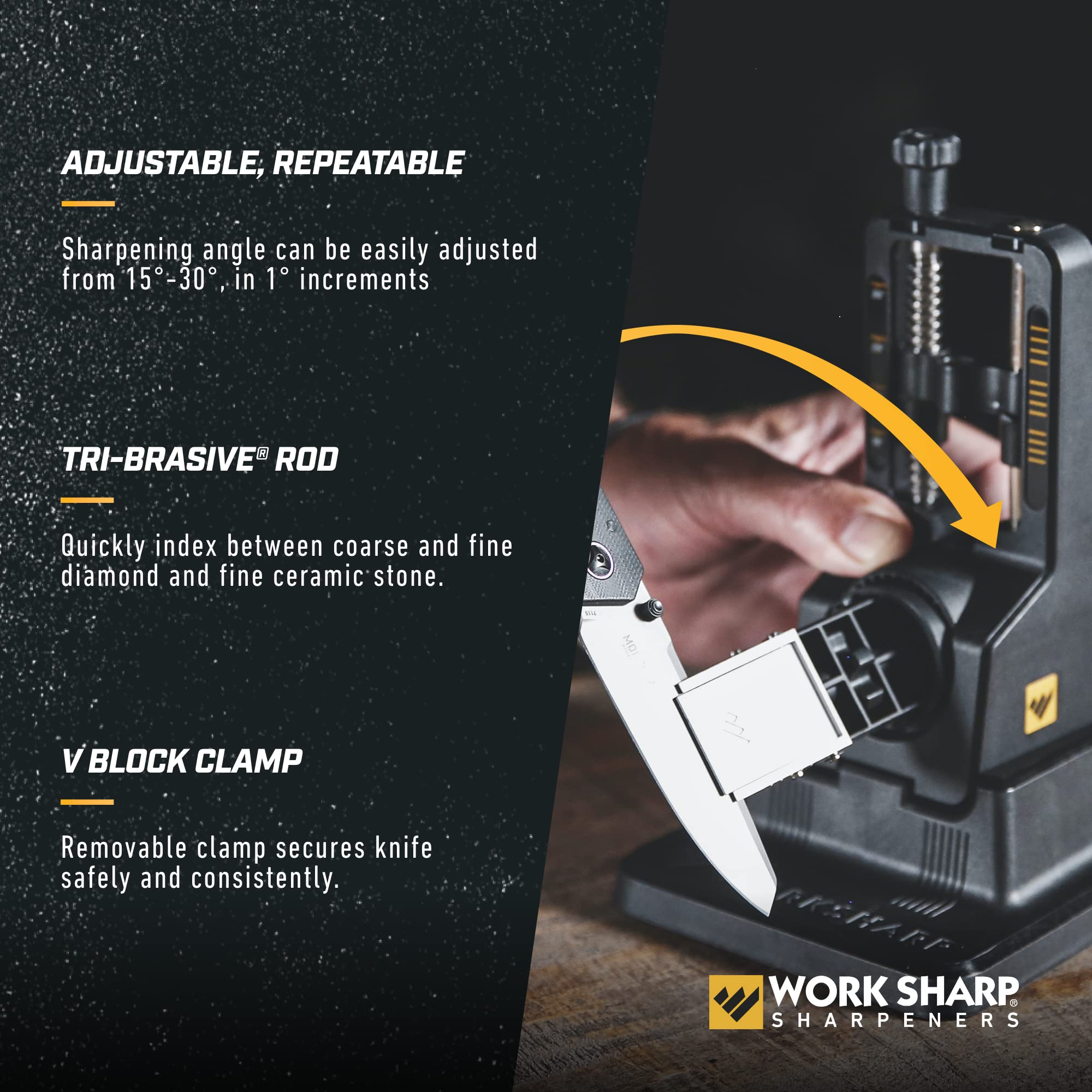 Work Sharp Precision Adjust Knife Sharpener Kit, Sharpens All Pocket and Kitchen Knives with ease & control