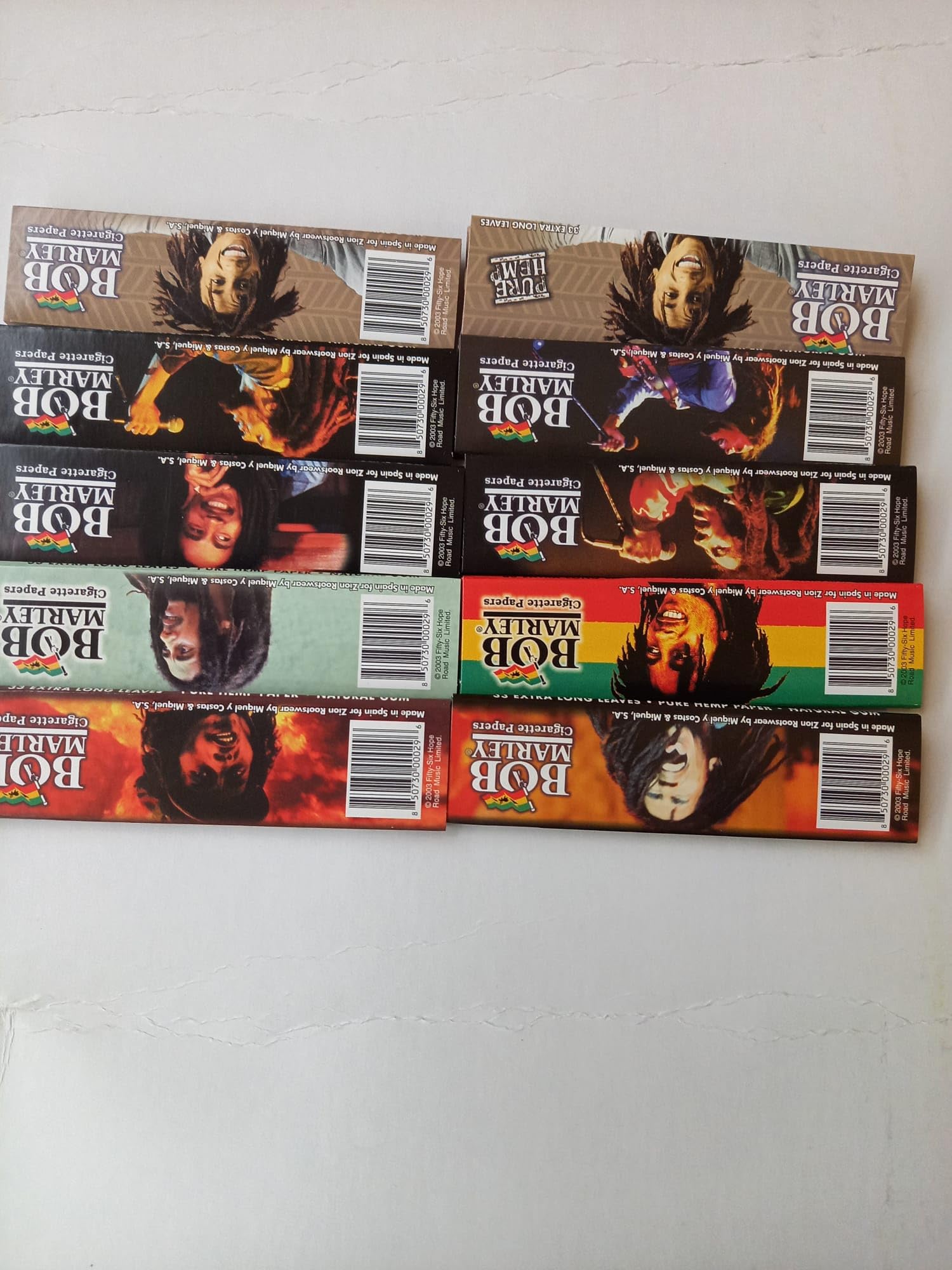 (10) Bob Marley King Rolling Paper 110mm Cigarette Smoking Paper