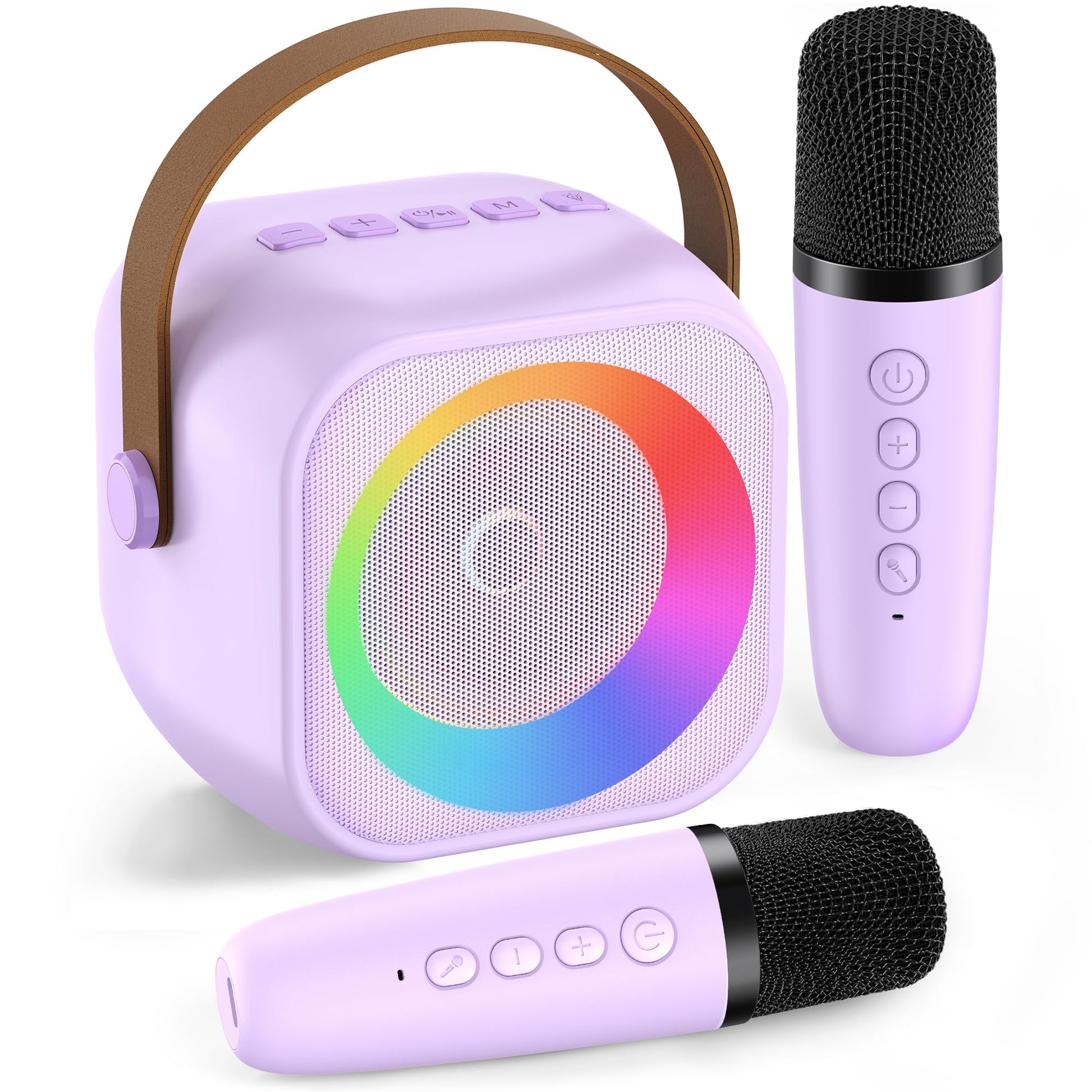Mini Karaoke Machine for Kids Adults, Portable Bluetooth Speaker with Wireless Microphone, for Girls 4, 5, 6, 7, 8, 9, 10, 12 Year Old Karaoke Toys Birthday Gifts Home Party
