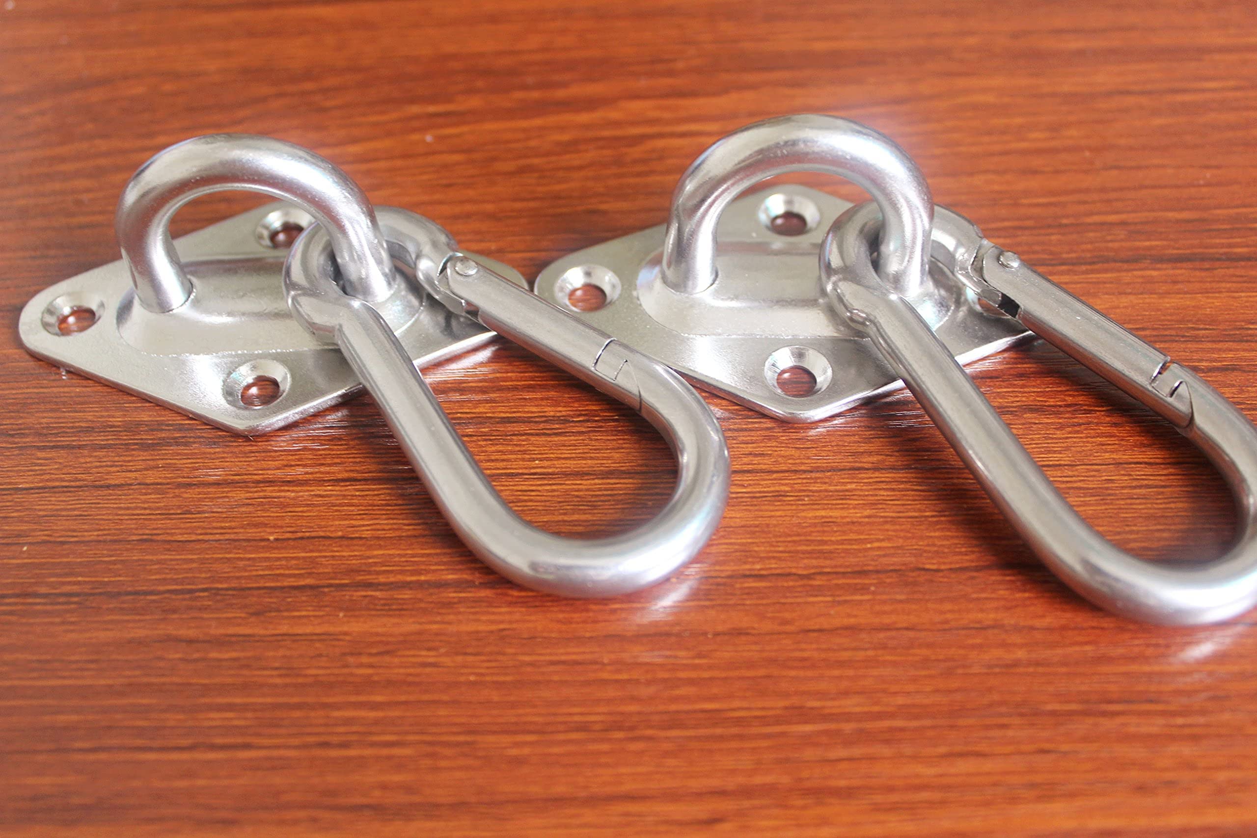 MHMYDZ 1000 lb Capacity Heavy Duty Hammock Hanging kit Ultra Durable Hooks Carabiners for Hammock Stand Hammocks Swing Chair,Multiple Indoor Outdoor Suspension Ceiling Hooks