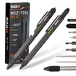 RAK Multitool Pen 2-Pack - Multi-Tool Pens with LED Light, Flathead & Phillips Screwdrivers, Level, Ruler, Bottle Opener, and Stylus. Gift-Ready Box with Ink Refills & Batteries. Great for EDC.