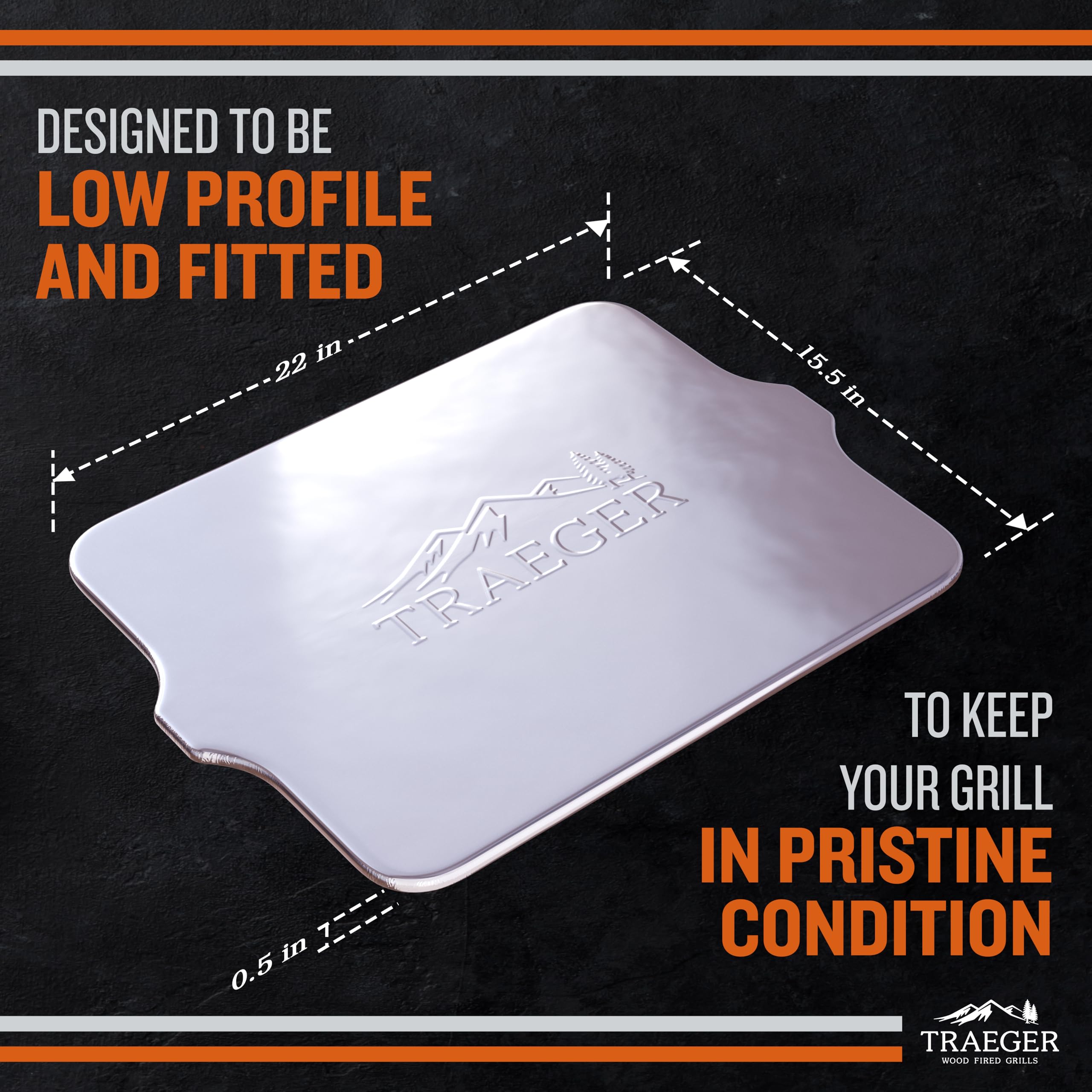 Traeger Grills BAC507 5-Pack Aluminum Drip Tray Liners – Disposable, Heat-Resistant Grill Accessory, Fits Pro 575, Pro 22, Elite 22, 22in x 15.5in