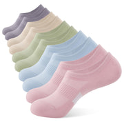 BUDERMMY No Show Socks Womens Low Cut Non Slip Athletic Cotton Invisible Women Sock 5 Pairs (US, Numeric, 9, 11, Regular, Regular, 5 Pairs Mixed)