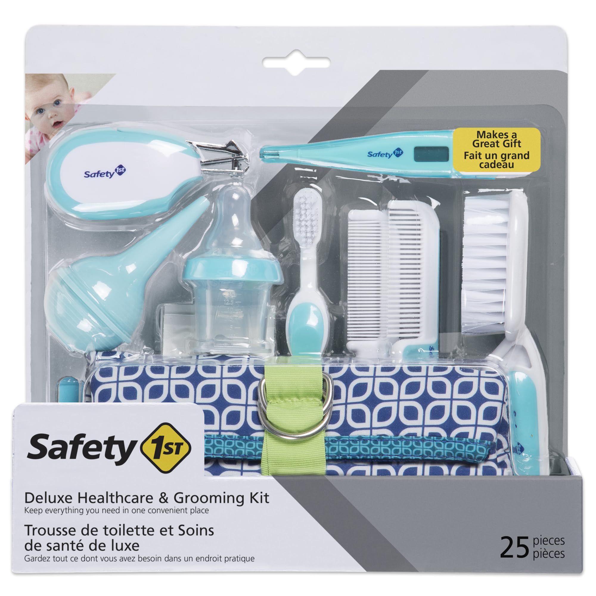 Safety 1st Deluxe 25-Piece Baby Healthcare and Grooming Kit (Arctic Blue)