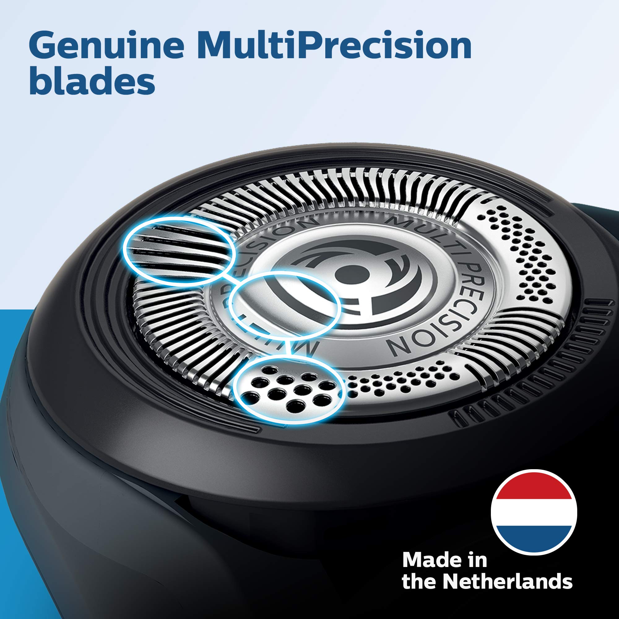 Philips Norelco Genuine SH50/52 Shaving Heads Compatible with Norelco Shaver Series 5000 Rounded and 6000, Latest Version for Refreshed HQ9/50, HQ56/50, and RQ11/50