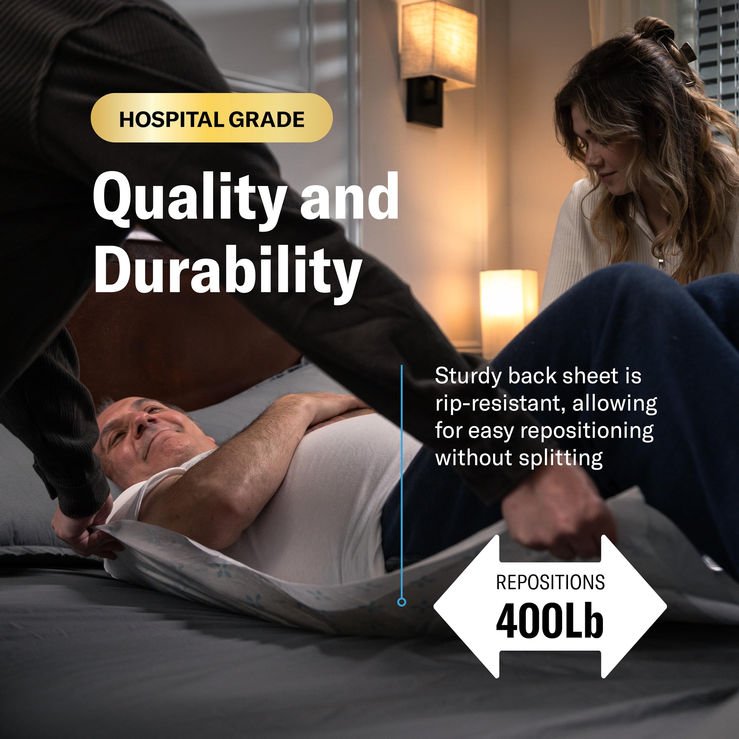 Curera Chucks MAX Hospital Bed Pads Disposable Adult 36 x 36 Breathable Incontinence Pads - XXX-Large Pee Pads for Adults - Heavy Duty Absorbency Underpads - 400 Lbs. Patient Repositioning [20 Count]