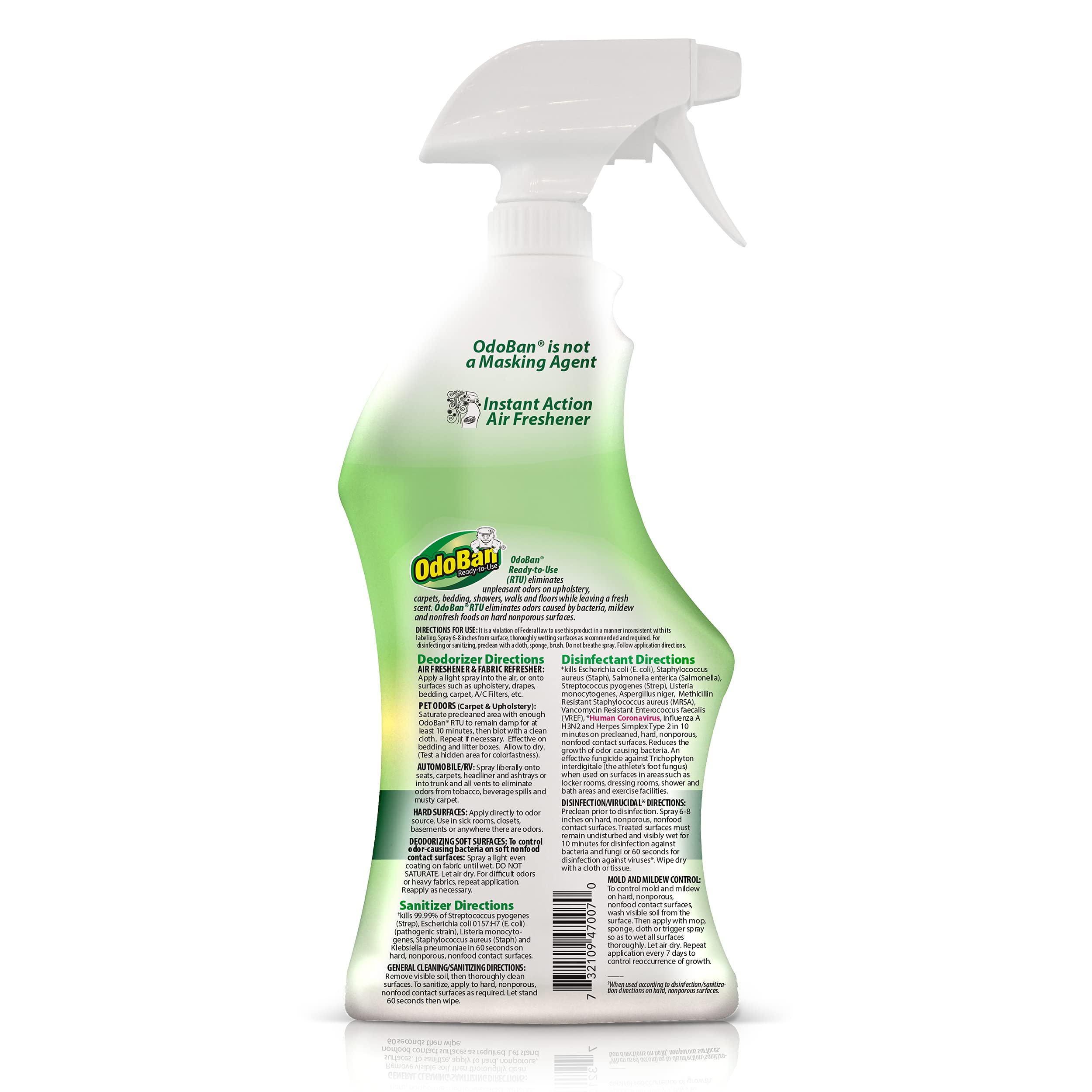 OdoBan Ready-to-Use Disinfectant and Odor Eliminator, 32 Ounce Spray Bottle, Original Eucalyptus Scent