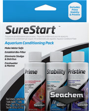 Seachem SureStart- 3 100 ml. Pack, Aquarium Conditioning Pack for Freshwater & Marine.