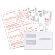 1099 MISC Forms 2024, 4 Part Tax Forms Kit, 25 Vendor Kit of Laser Forms, Compatible with QuickBooks and Accounting Software, 25 Self Seal Envelopes Included