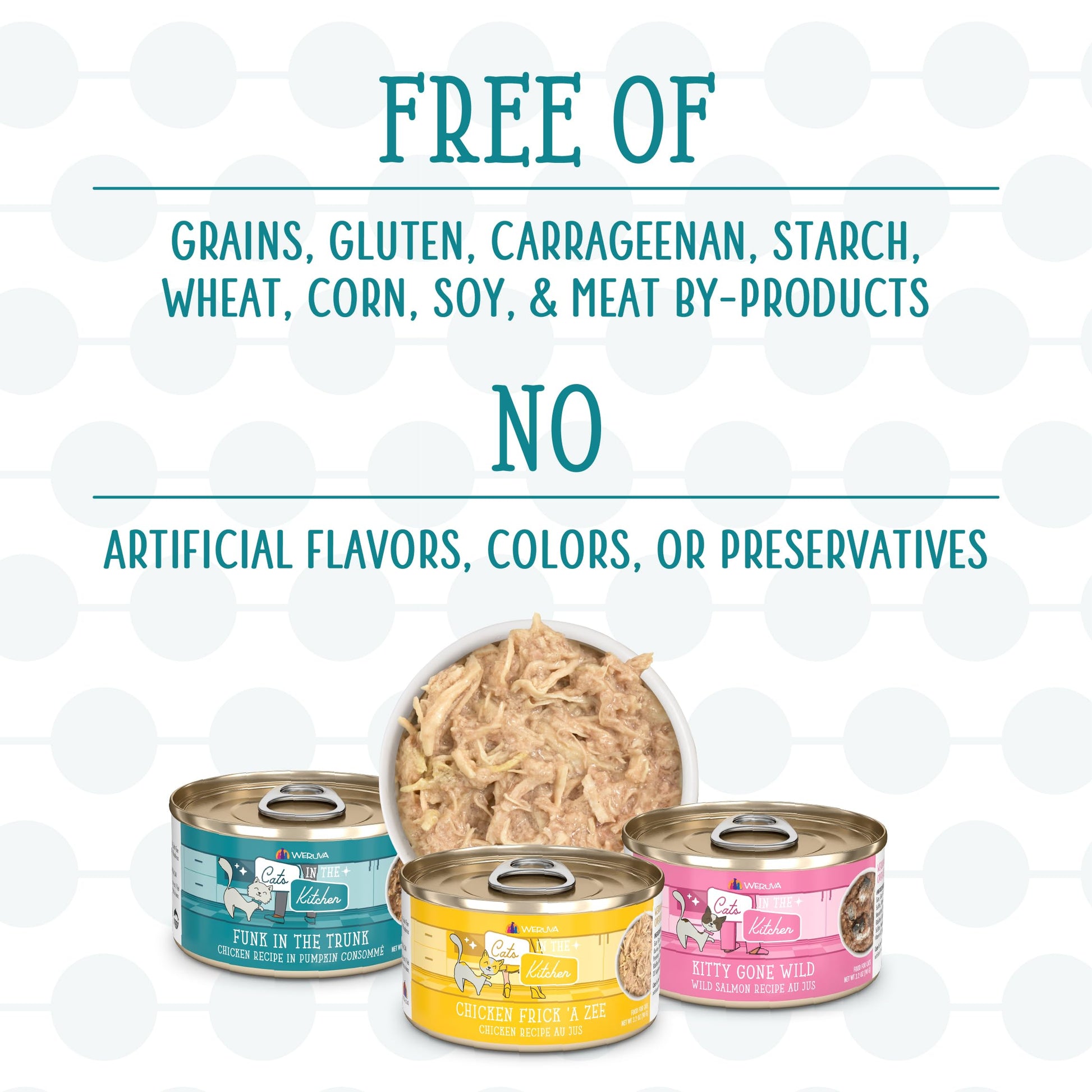 Weruva Cats in The Kitchen, Kitchen Cuties Variety Pack, Wet Cat Food, 3.2oz Can (Pack of 12)