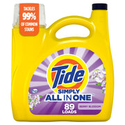Tide Simply Clean & Fresh Liquid Laundry Detergent, Berry Blossom Scent, 89 loads, 117 fl oz (Packaging May vary)