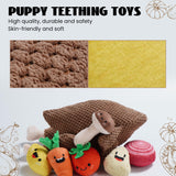 Nocciola 7 in 1 Thanksgiving Turkey Squeaky Dog Toys, Hide and Seek Dog Toys for Large Medium Small Dogs, Soft Stuffed Enrichment Puppy Chew Toys, Interactive Cute Plush Dog Toys, Pet Toy Gifts