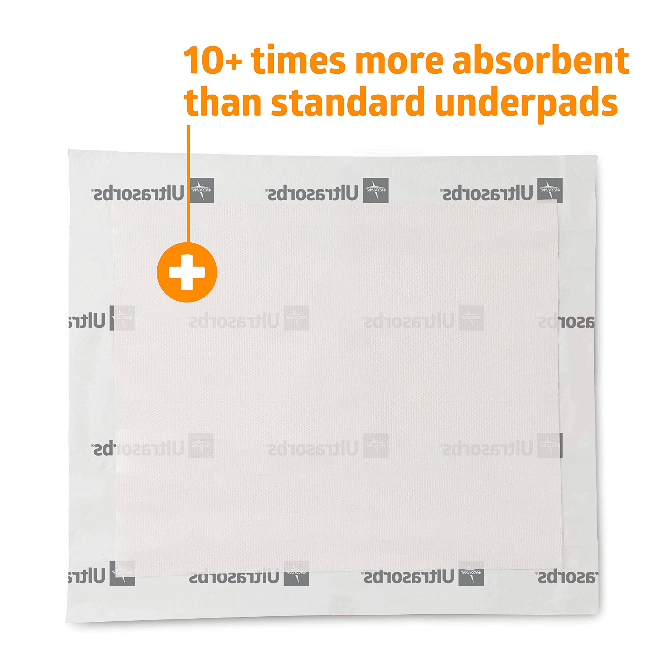 Medline Ultrasorbs Bed Pads Disposable Adult, Advanced+ Premium Ultra Thick, 30x36, 25 Count, Chucks Pads Disposable Adult, Heavy Duty Chux Pads, for Incontinence, Full Body Coverage